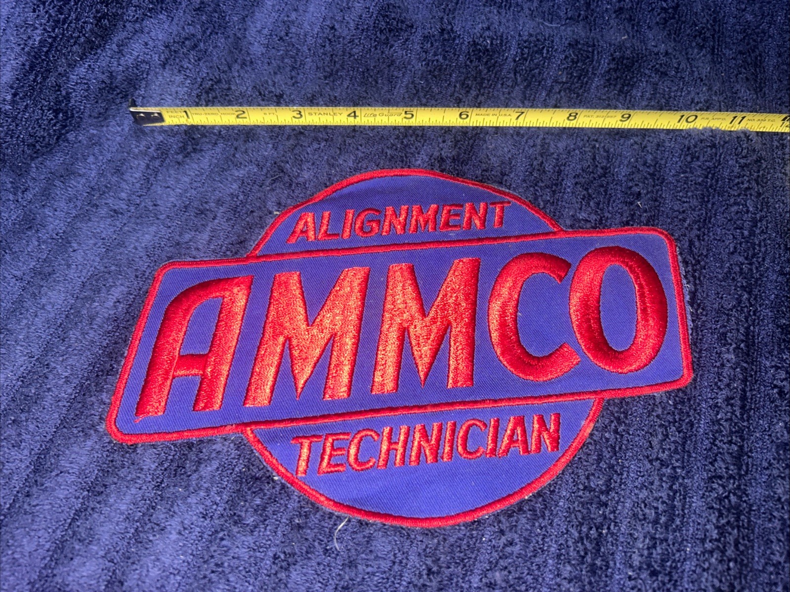 Vintage Huge AMMCO Alignment Gas Service Station Garage Mechanic Jacket Patch