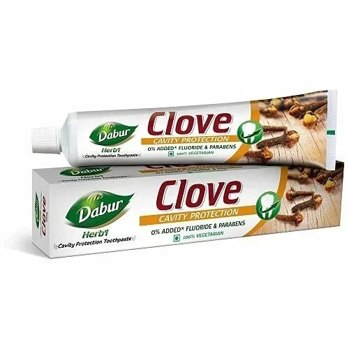 Dabur Herb'l Clove -Cavity Protection Toothpaste Natural - 100G Tube - Free Ship