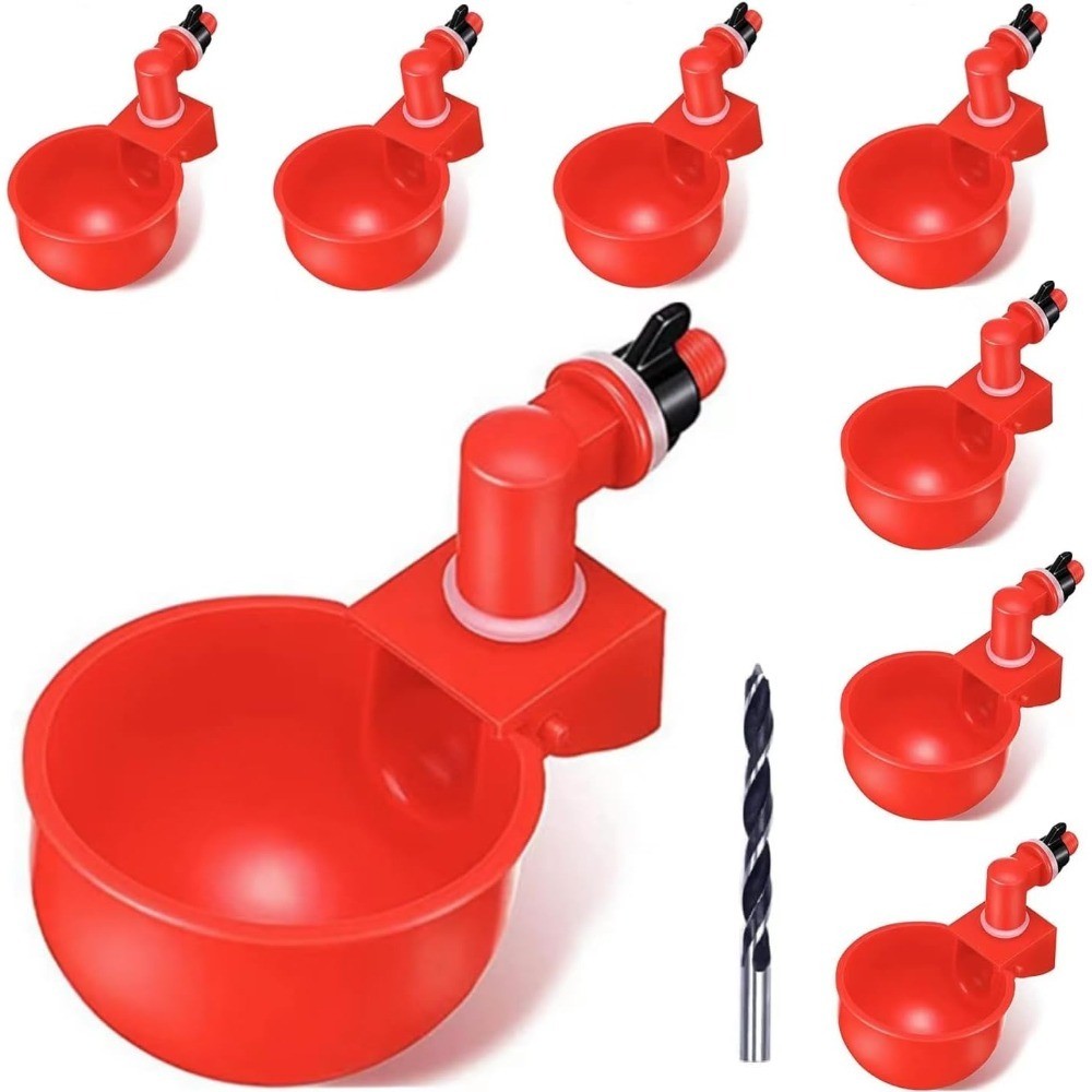 Professional Chicken Waterer Cups, 8pcs Large Chicken Water Feeder, Automatic