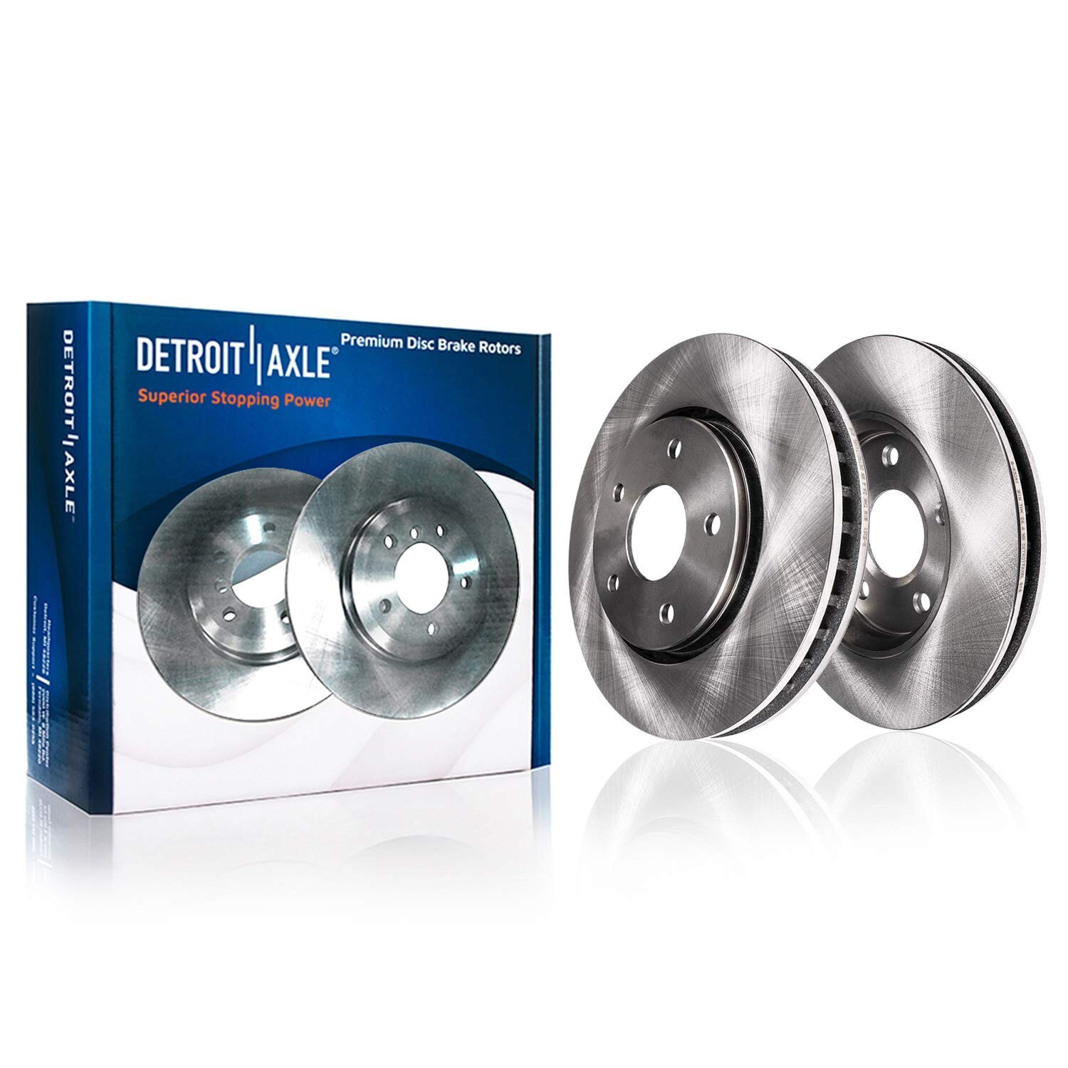 Front Disc Rotors + Ceramic Brake Pads for 2009 - 2014 Hyundai Genesis V8 Sedan