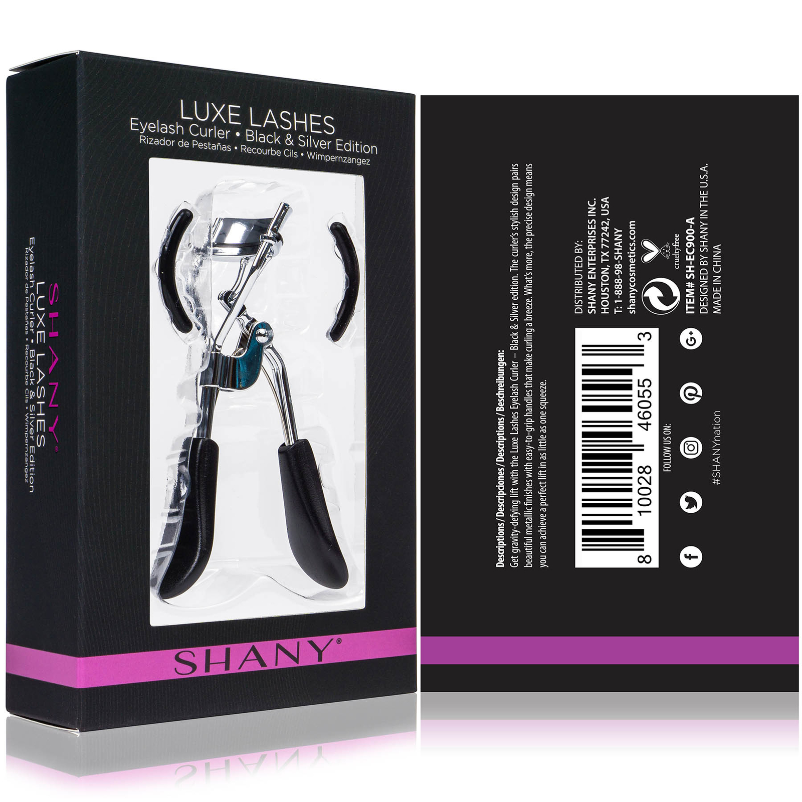 SHANY Luxe Lashes Eyelash Curler with Two Refill Pads