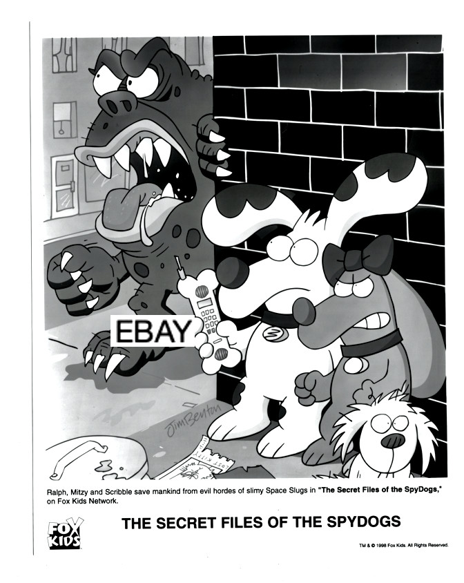 SALE: THE SECRET FILES OF THE SPYDOGS 1998 ORIGINAL TV PHOTO ANIMATION MONSTERS