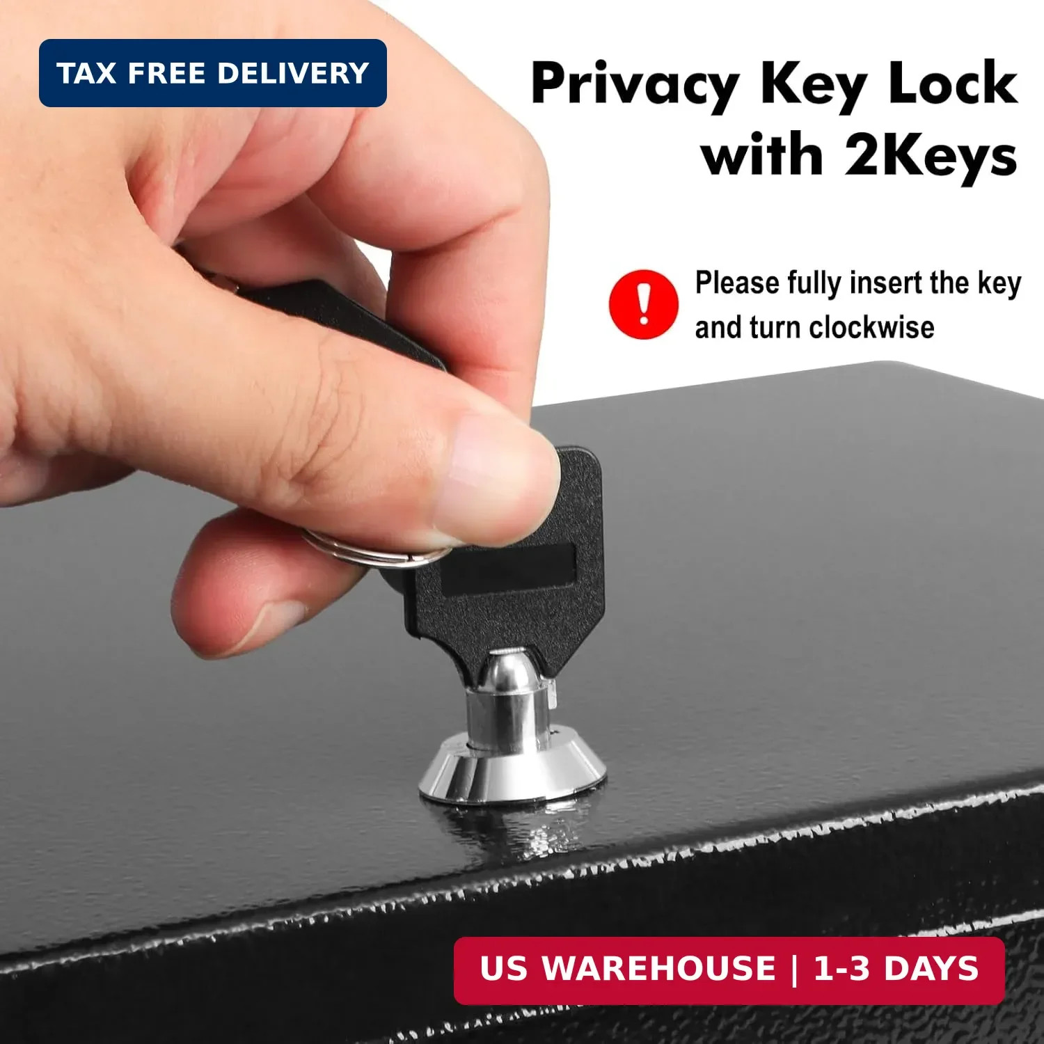 KYODOLED Fireproof Document Box with Key Lock, Small Lock Boxes for Personal Ite