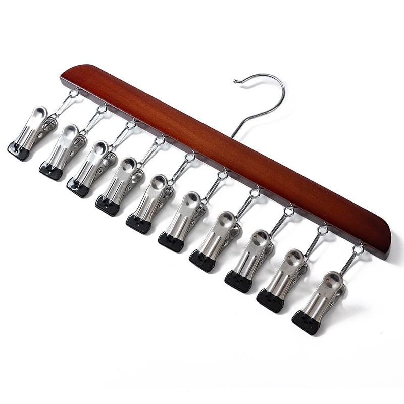 Closet Organizer with 10 Clips - Space Saving Hanging Closet Organizer