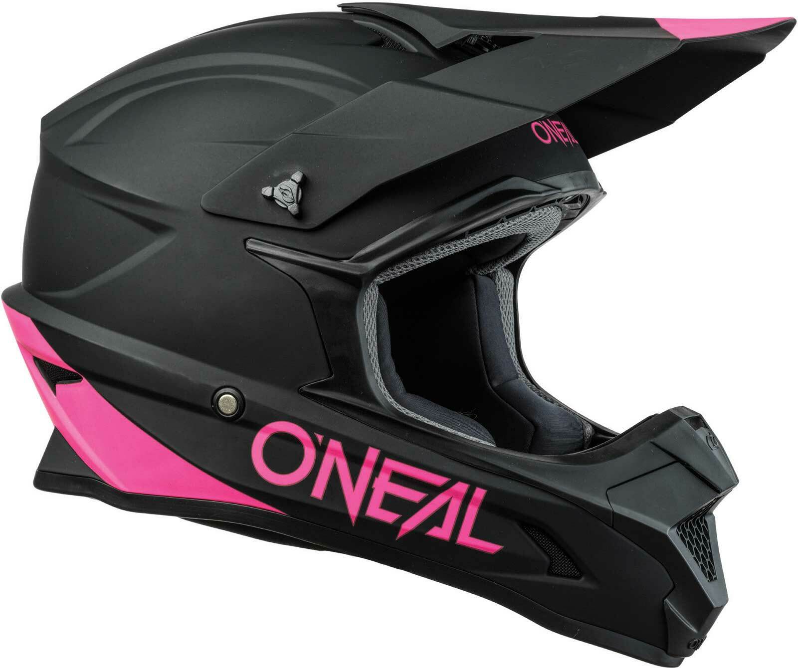 O'Neal 1 Series Solid Helmet MX Motocross Dirt Bike Off-Road BLACK PINK Adult