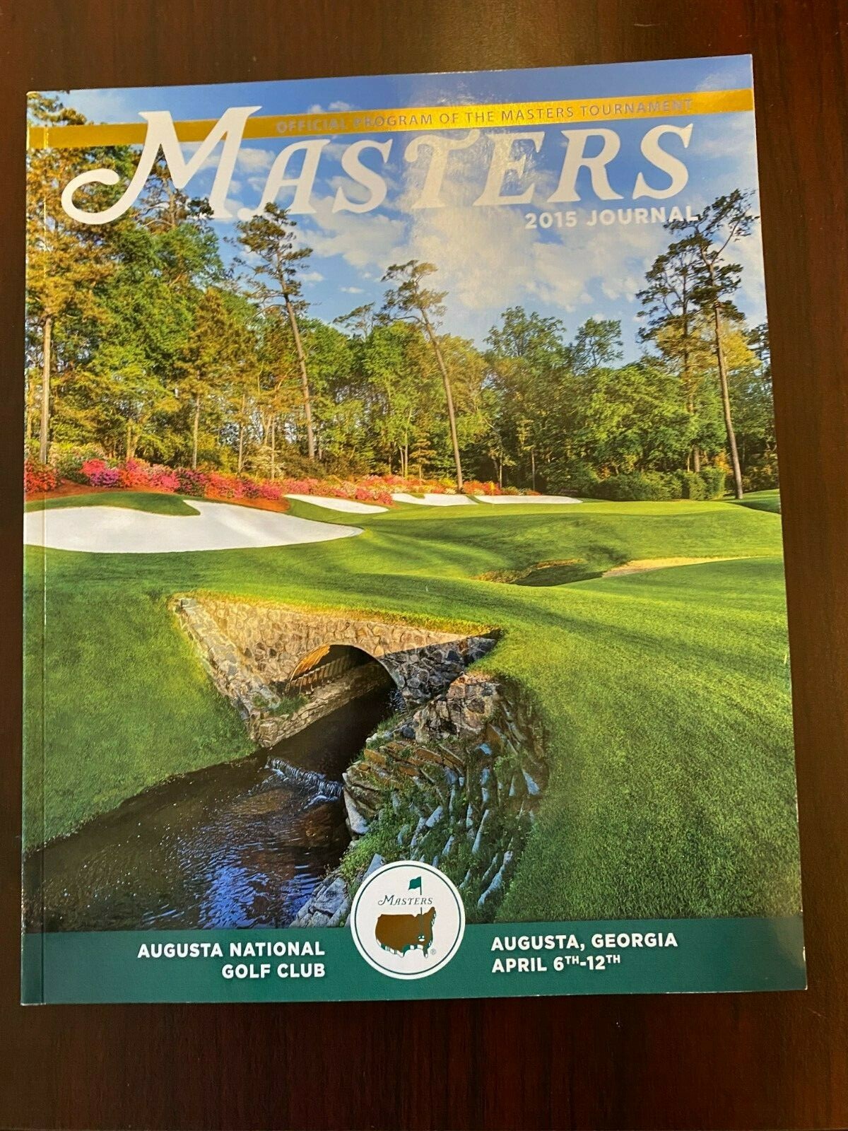 2015 MASTERS BADGE & MASTERS JOURNAL~ JORDAN SPIETH 1ST MASTERS GOLF WIN