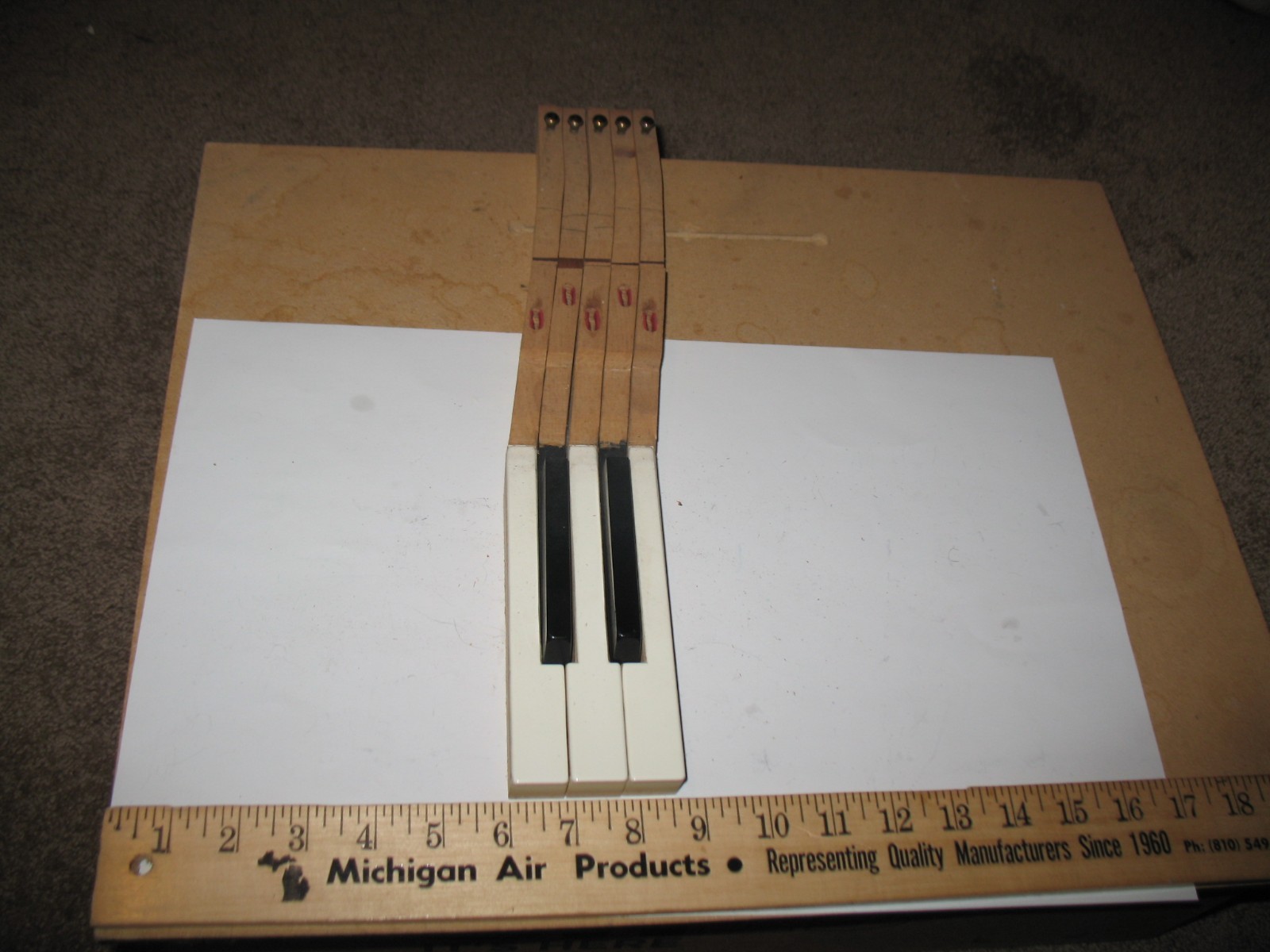 5 VTG CHICKERING & SONS PIANO BLACK & WHITE KEYS SALVAGE WALL ART DECOR LOT H