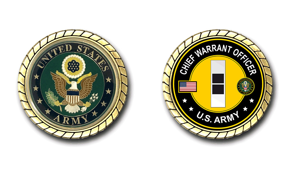US Army Chief Warrant Officer 2 Challenge Coin Officially Licensed