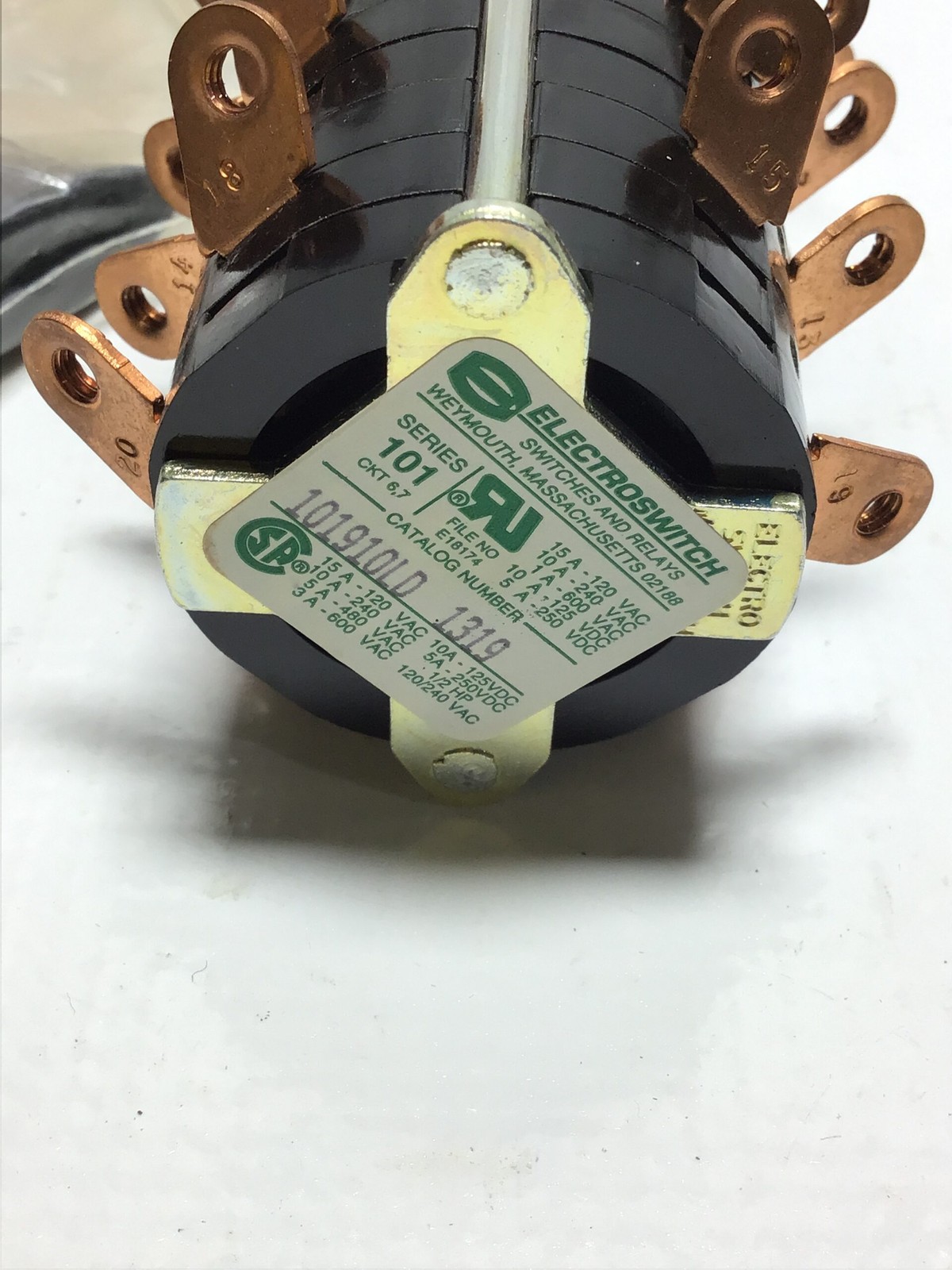 Electro Switch 101910LD 1319 4-Position Rotary Switch Series 101