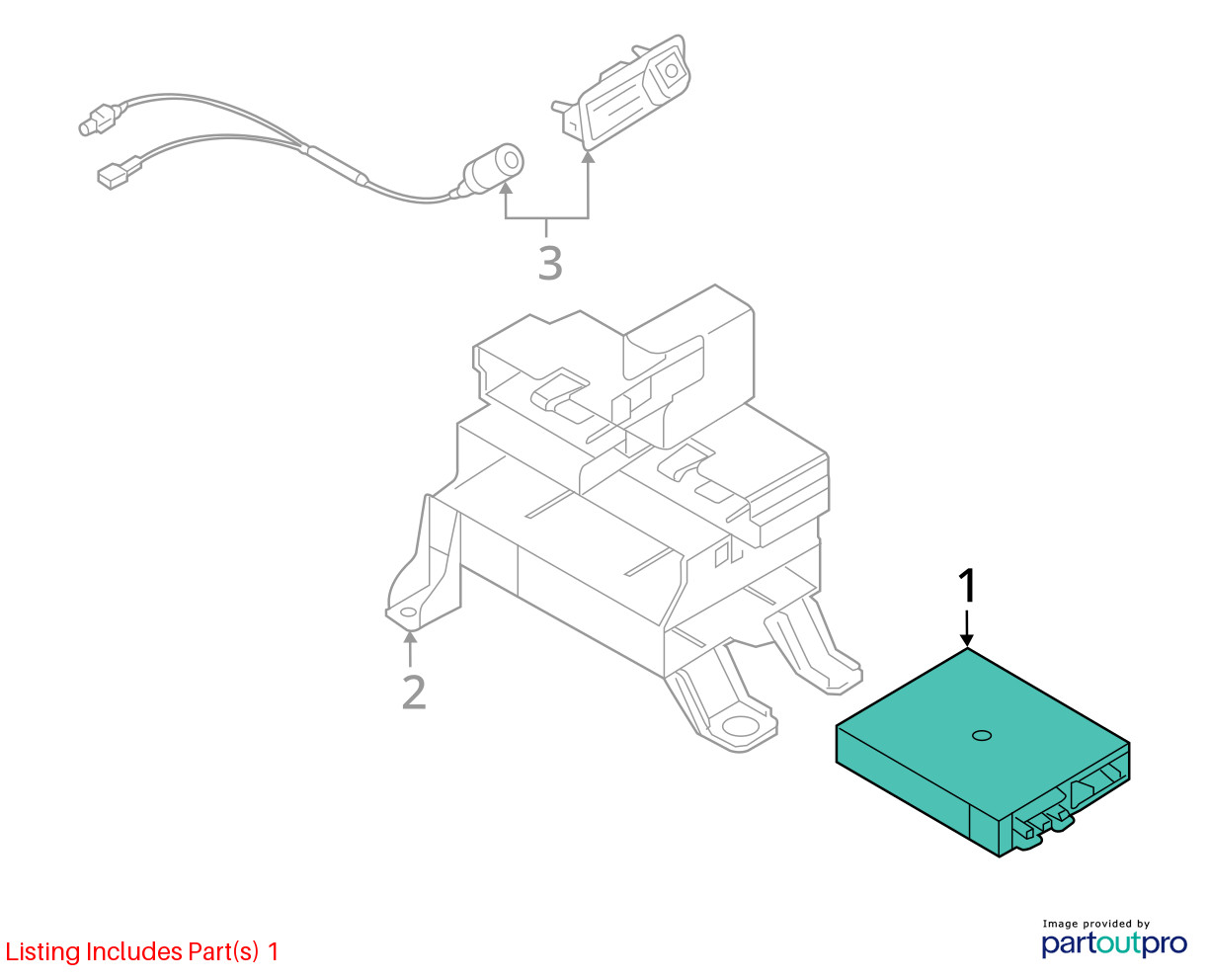 2012- 2015 Audi A7 Reverse Back Up Camera Control Module OEM PN: 4G0907441B