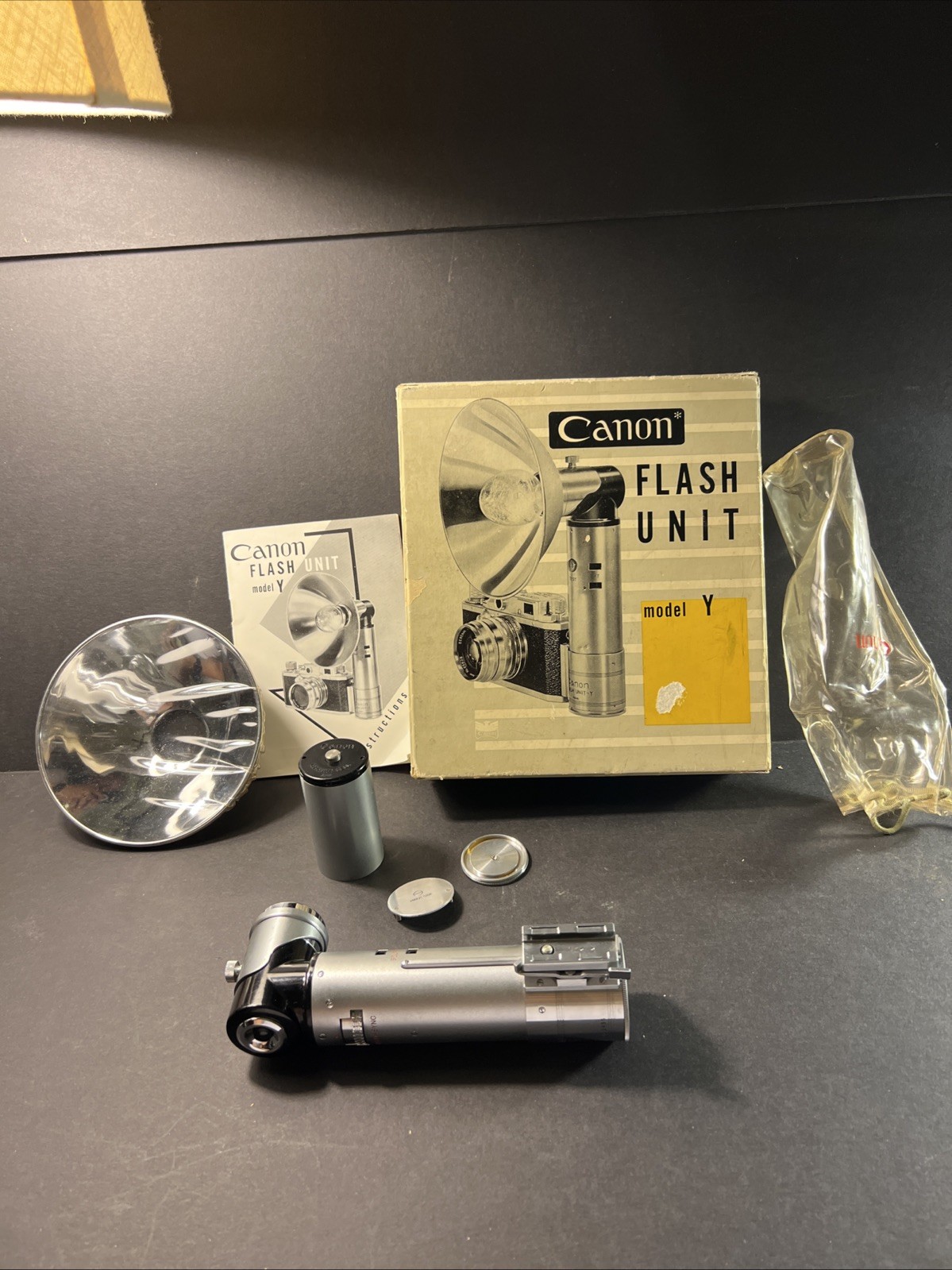 Canon Model Y Flash Unit With Box And Manual Very Clean!