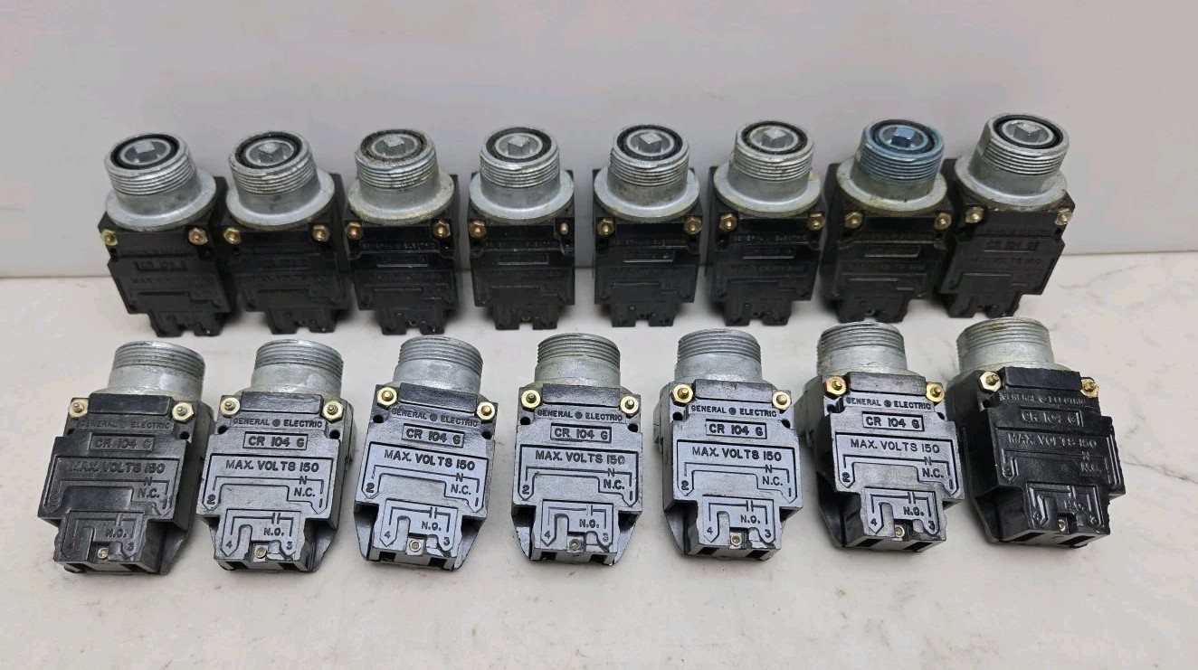 Lot of 15 Ge 2 Position Selector Switches CR104G Used See Pictures For Details