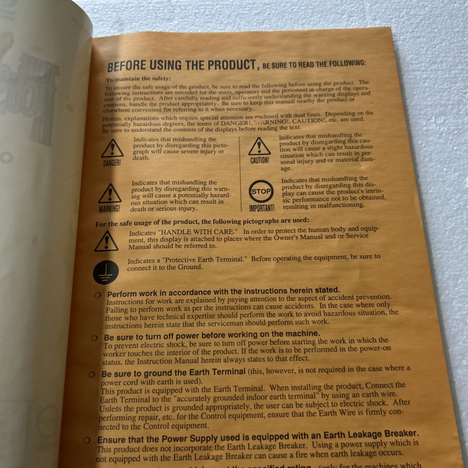 Original Factory House Of The Dead Sega Arcade Video Game Manual