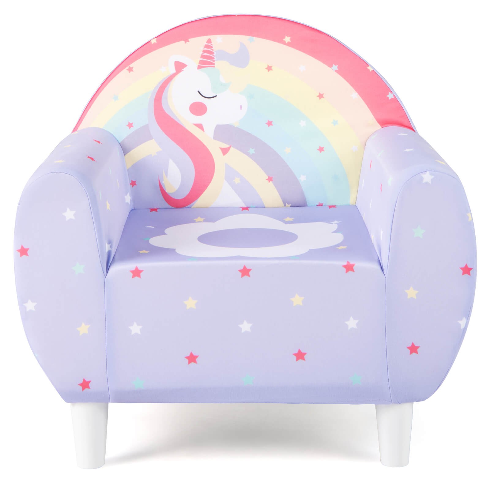 Kids Sofa w/Breathable Spandex Fabric High-density Sponge Filling for Boys Girls