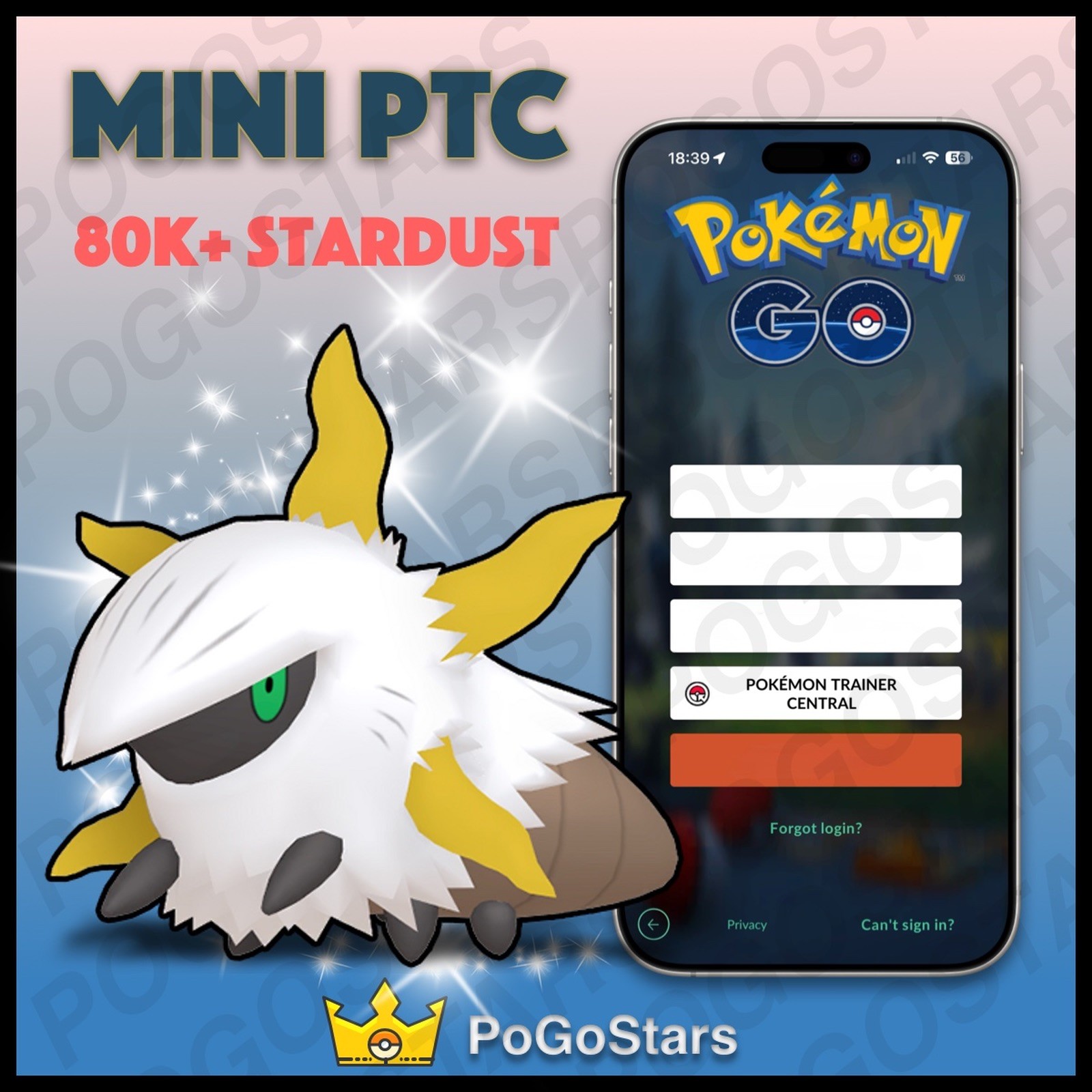 Pokémon PTC Go - Shiny Larvesta - 80K Stardust✨Read Description✨