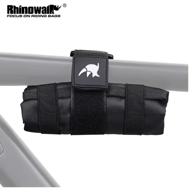 Rhinowalk Bike Frame Bag Top Tube Saddle Burrito Pouch MTB Road Black