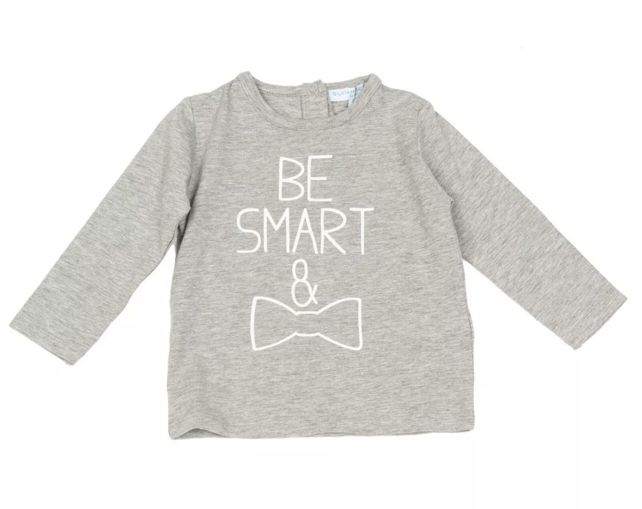 SILVIAN HEACH BEBE Baby Cotton Top Melange Effect Coated Front Long Sleeve 6M