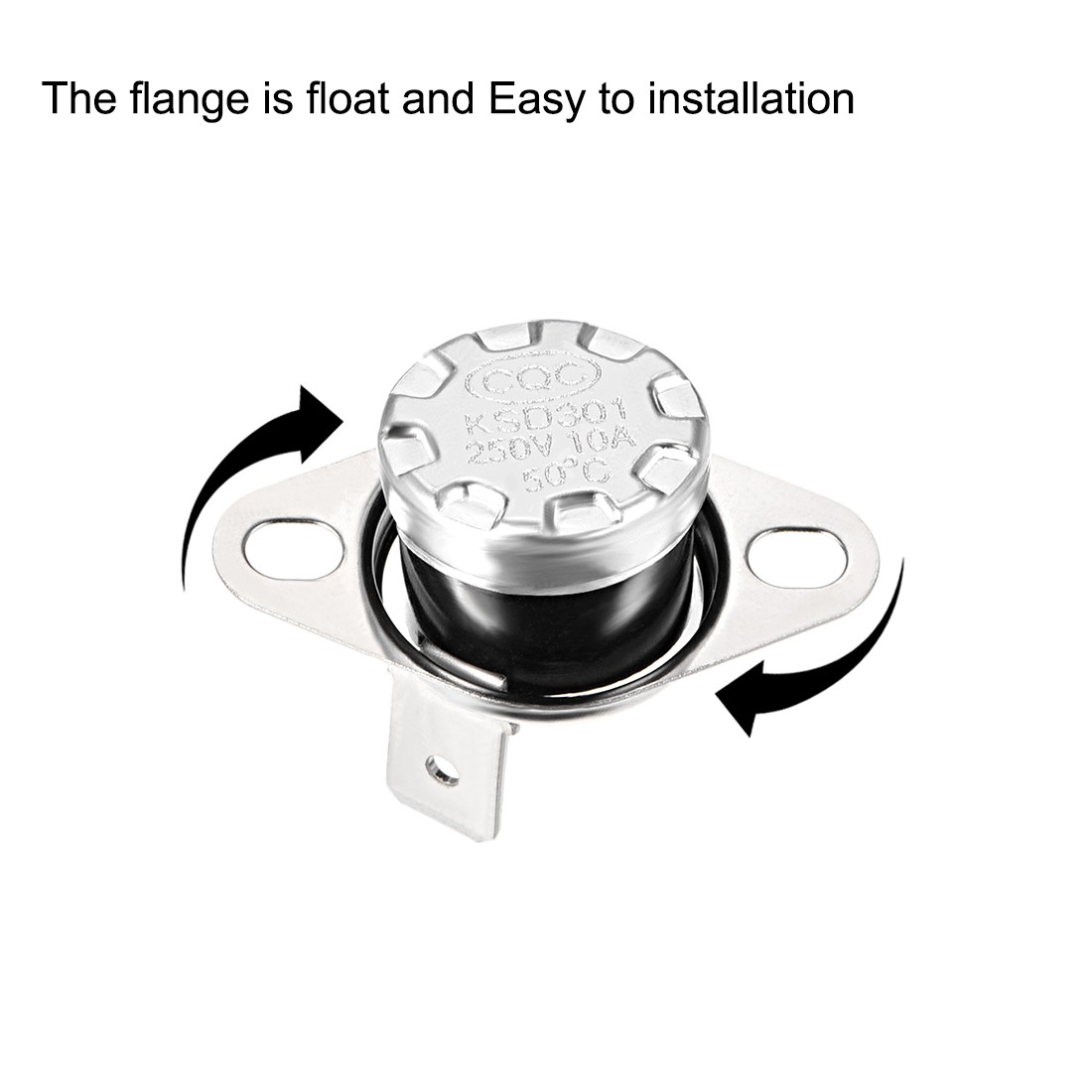 2pcs Temperature Control Switch Thermostat 50°C 10A Normally Open for Microwave