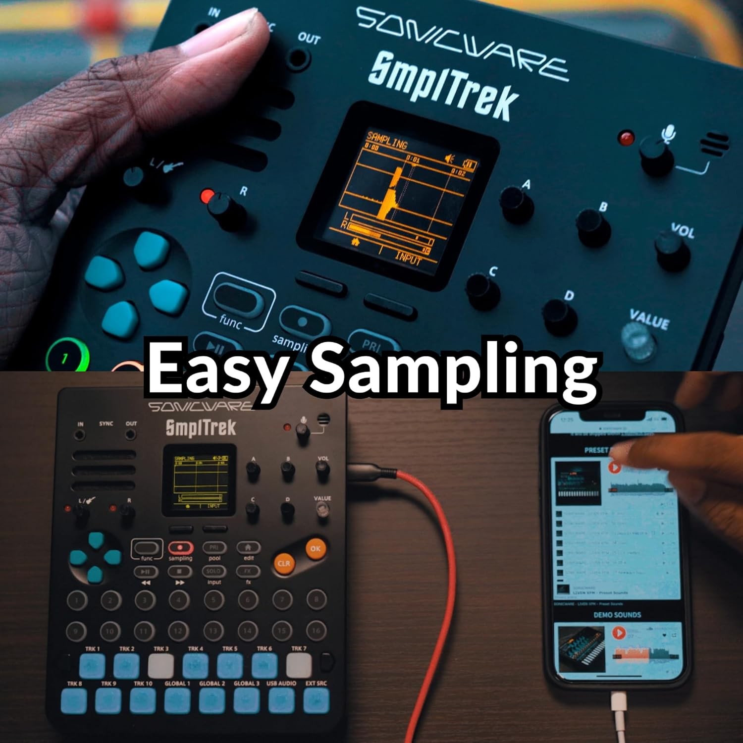 Sonicware SmplTrek Portable Production Sampler Drum