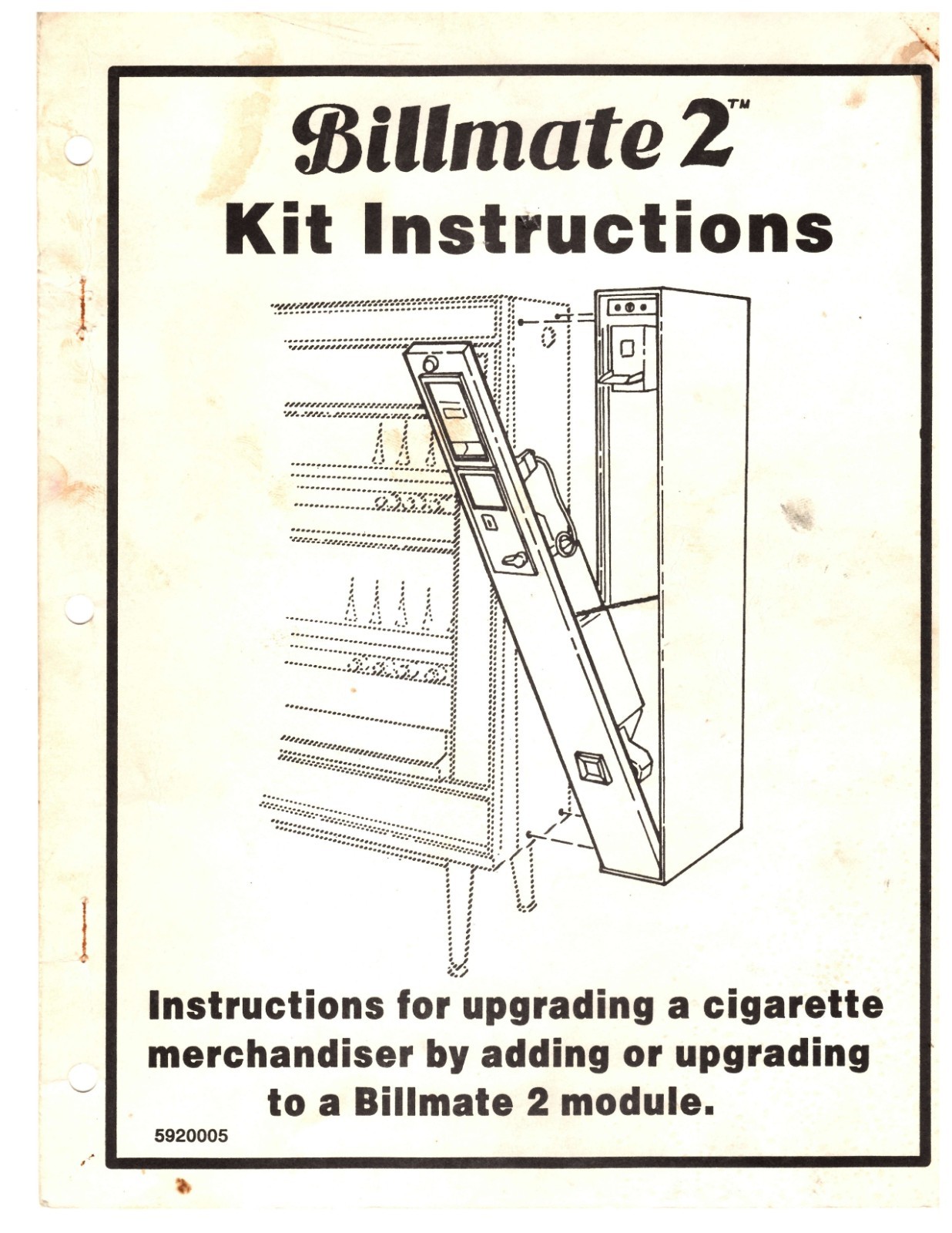 Billmate 2 Kit Instructions Service Manual 89 Pages - You Select Option