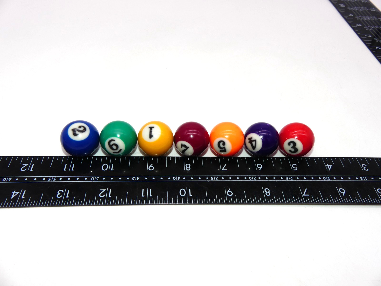 Mini Pool Table Billiard X7 Solid Ball Game Parts Only Kids Toy