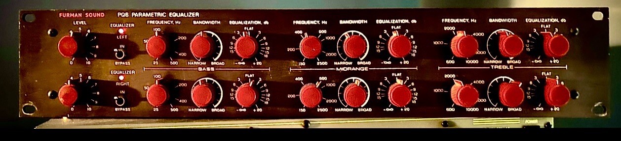 FURMAN SOUND # PQ6 VINTAGE PARAMETRIC EQUALIZER—LAST UNIT AVAILABLE