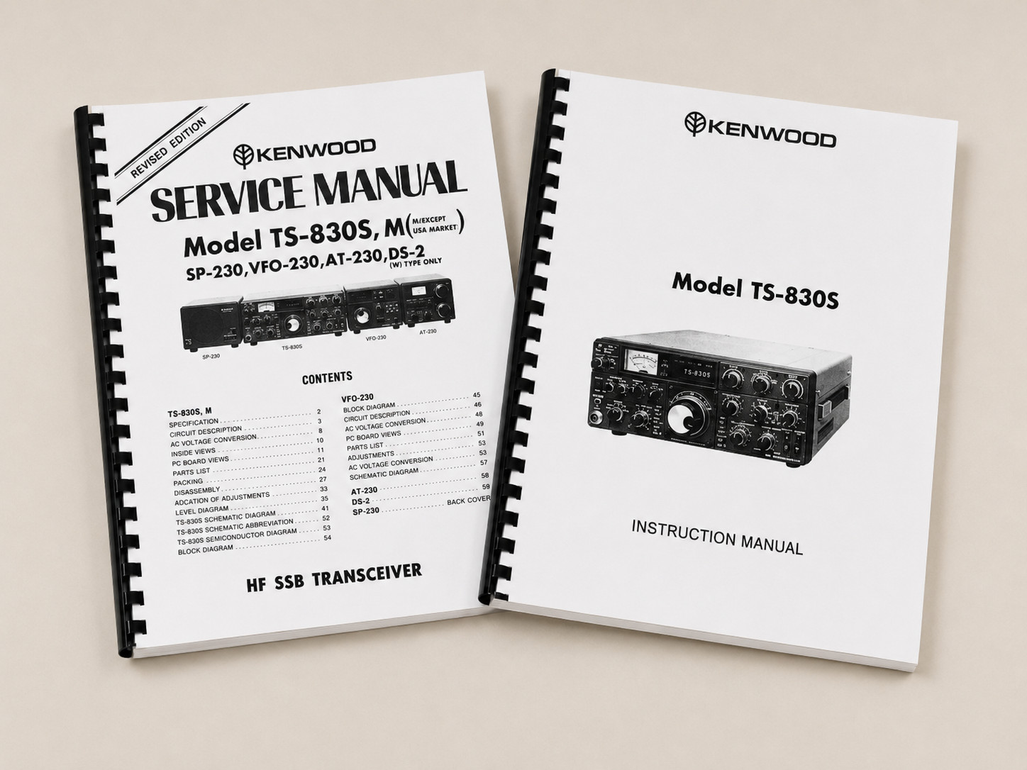Kenwood TS-830S Service & Instruction Manuals