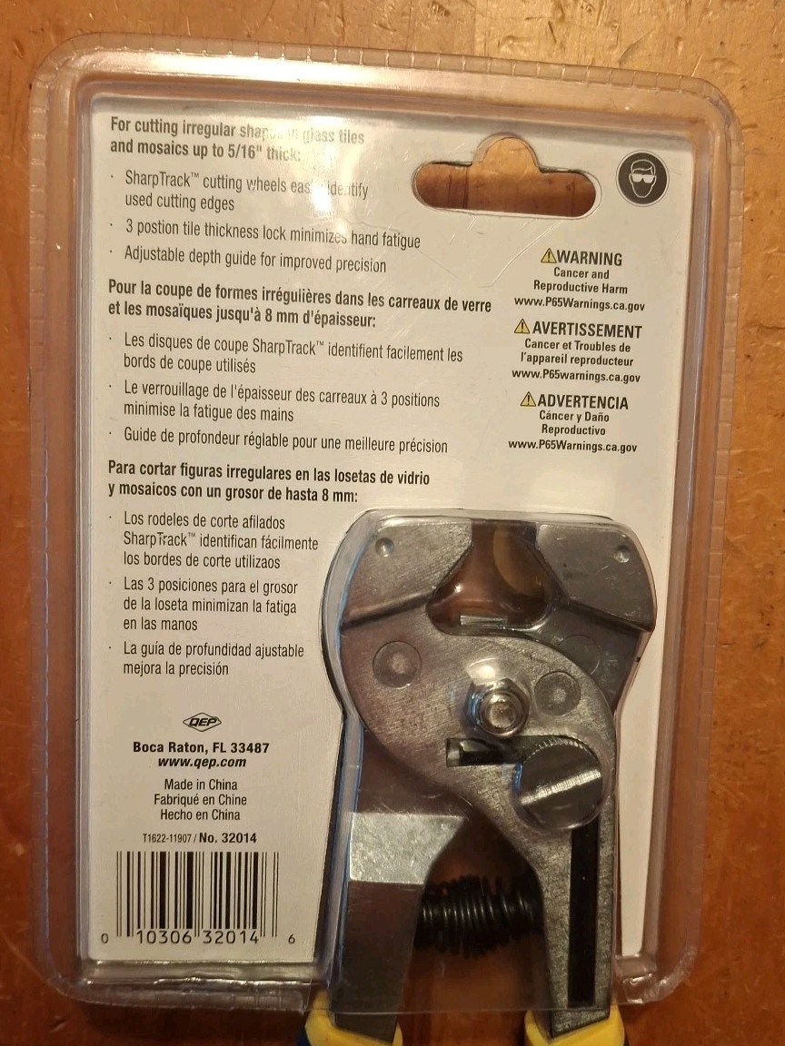 QEP Xtreme Pro Control Glass Tile Nipper Tool 32014
