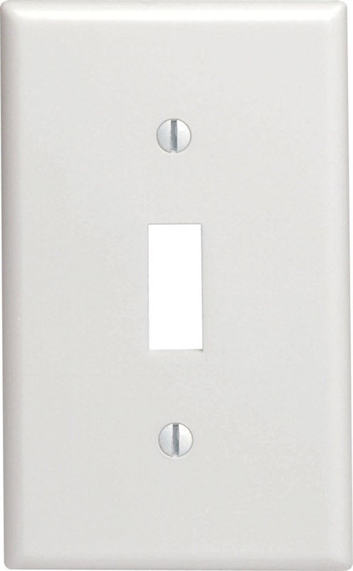 Leviton 00PJ1-00W White 1-Gang Toggle Wallplate 4-7/8 Hx3-1/8 W in. (Pack of 20)