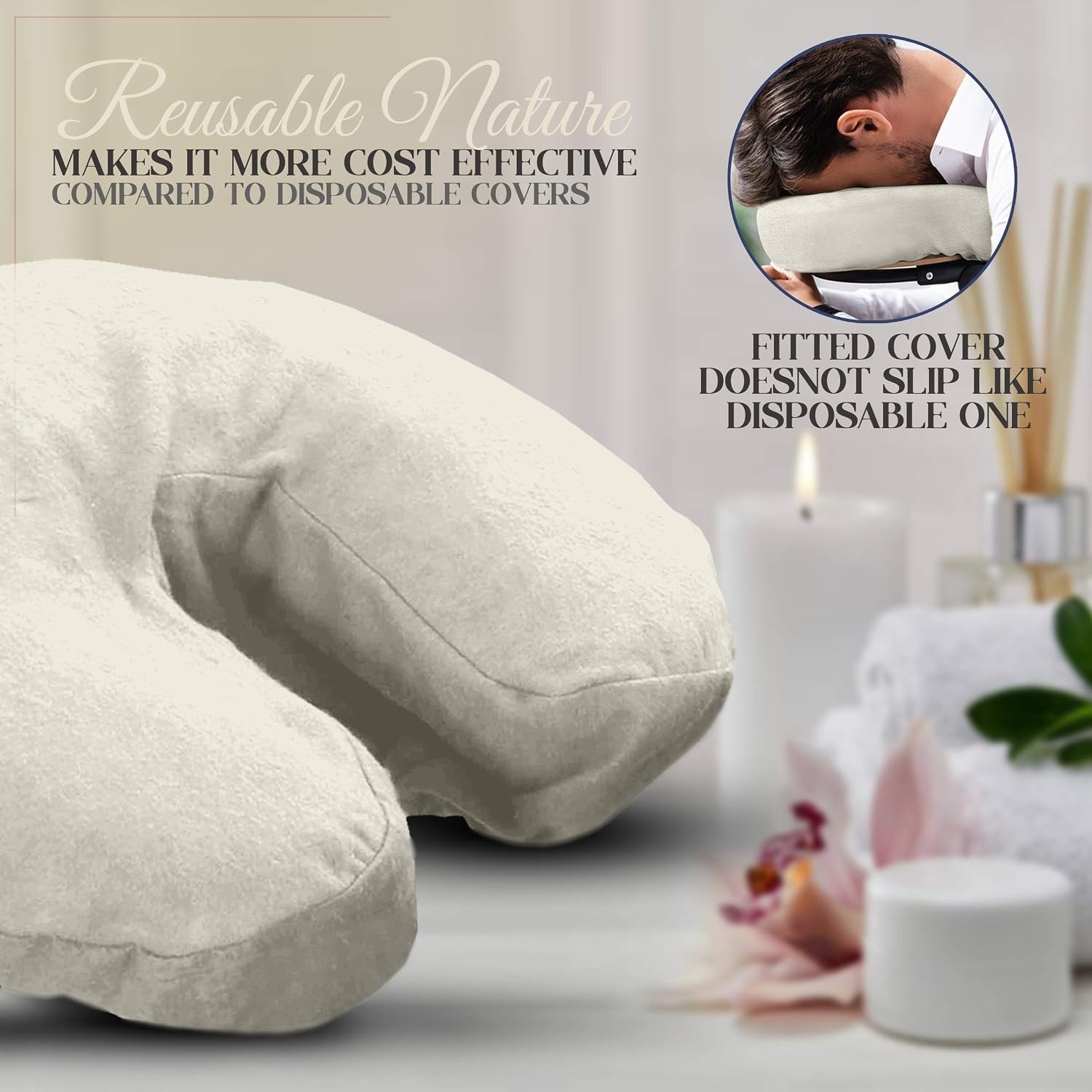 Extra Thick Flannel Face Cradle Covers - 4 Pack for Professional Massage Use