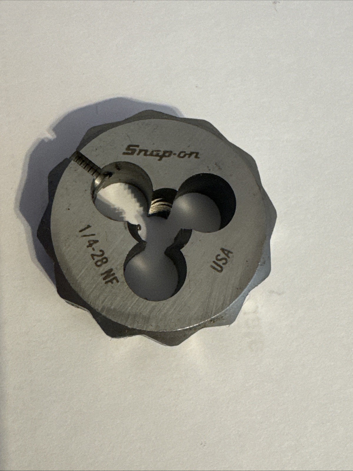 Snap On 1/4-28 NF Adjustable Round Die NEW