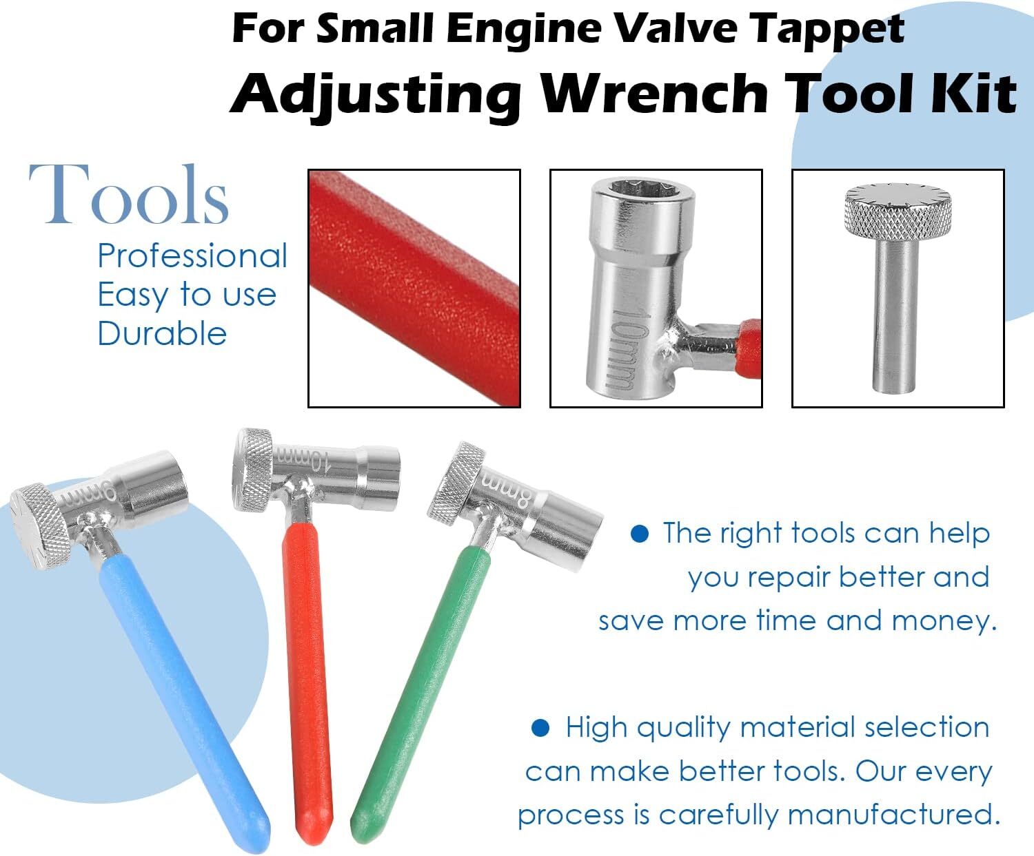 For Motorcycles ATVs & ATCs Small Engine Valve Tappet Adjusting Wrench Tool Kit