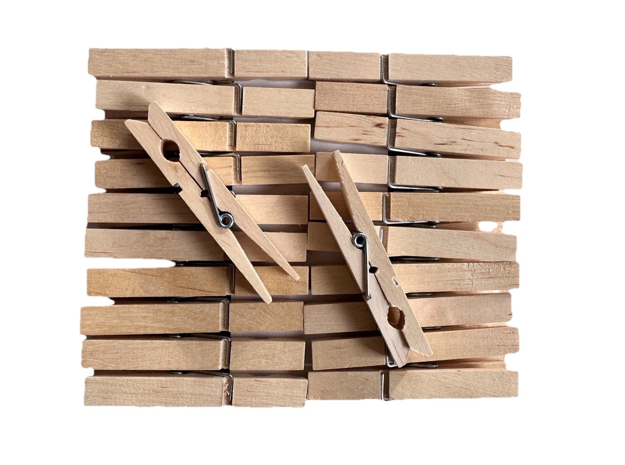 100pcs Clothes Pins Wood - 3 inch