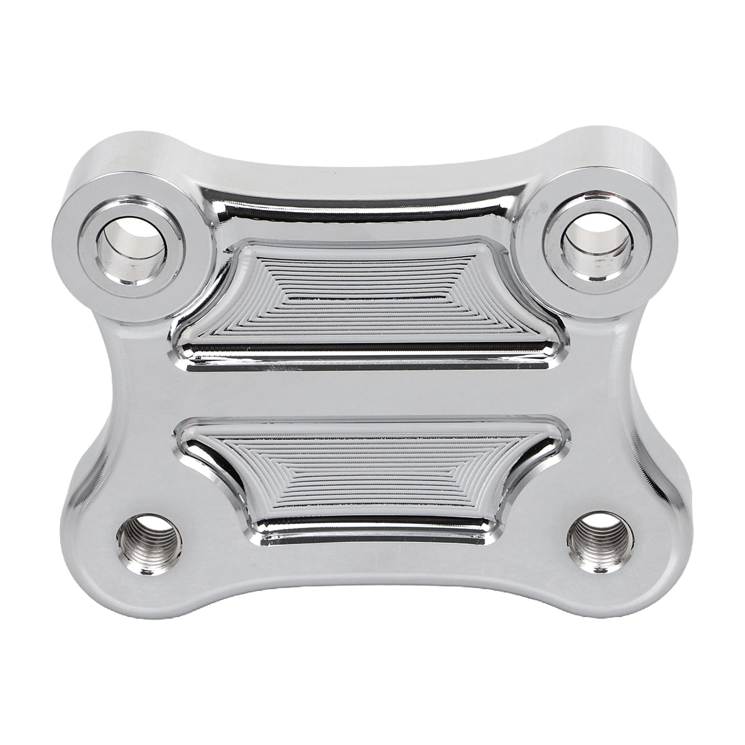 CNC Chrome Handlebar Riser Pull Back Plate For Harley Electra Street Glide FLHX