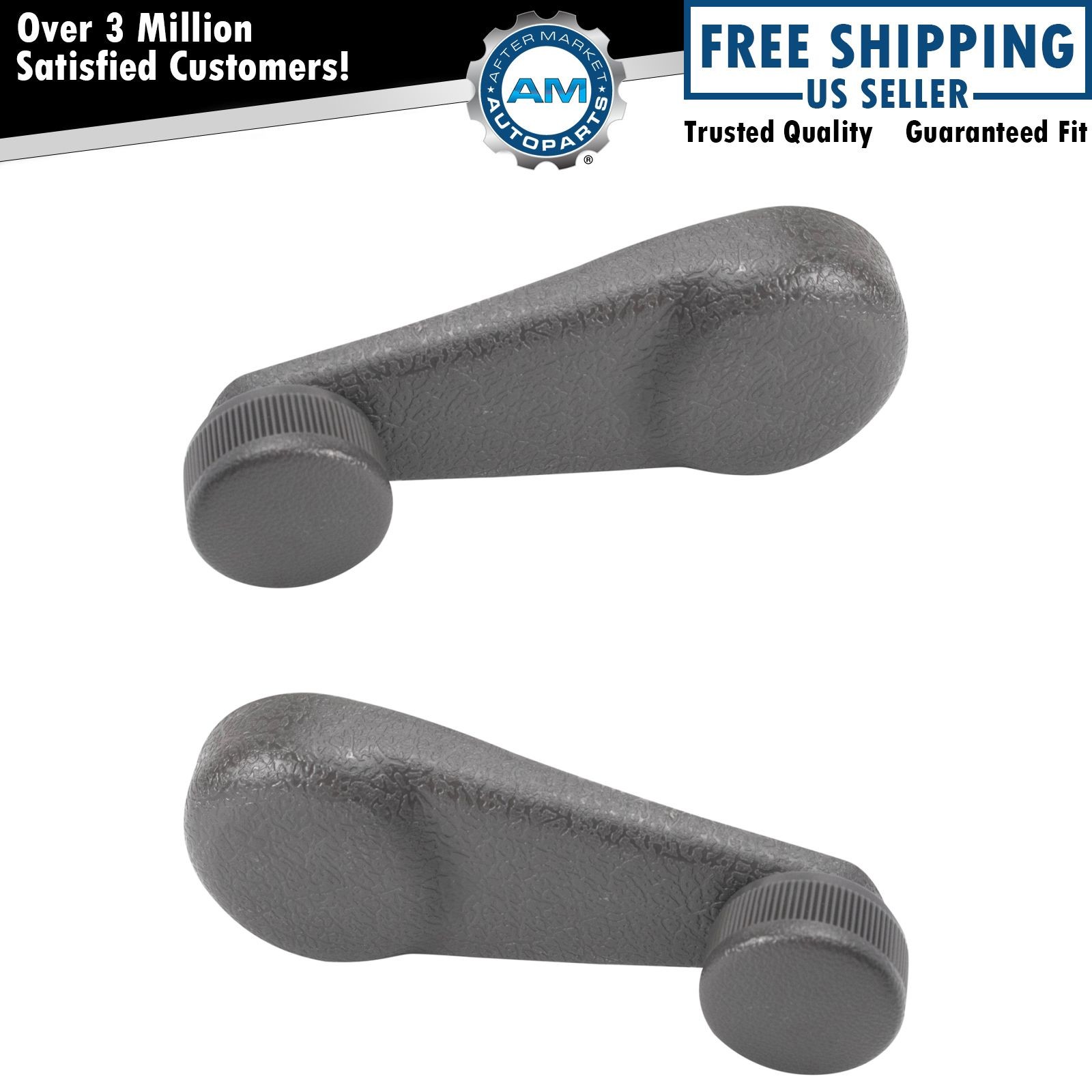Front Rear Window Crank Handle Gray Pair for Chevy GMC Isuzu New