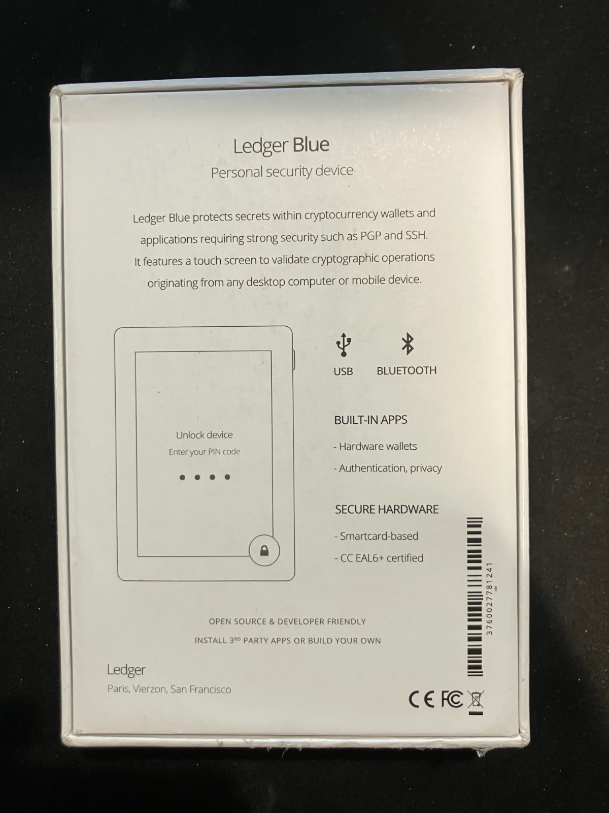 Ledger Blue Cryptocurrency Hardware Wallet