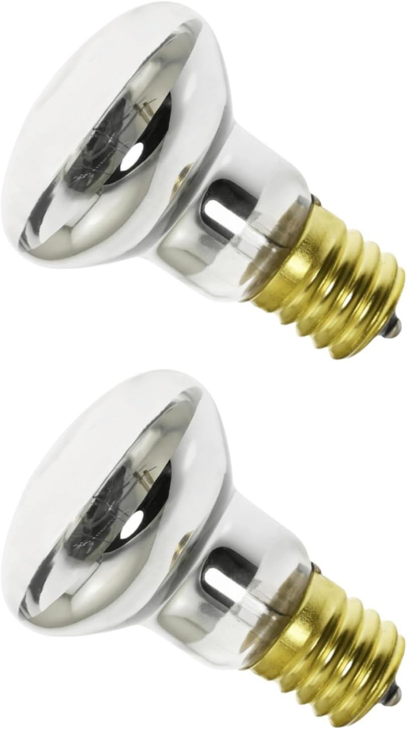2 Pack Lava Lamp Bulb R39 E17 25W Reflector Bulbs for Bedroom and Silver
