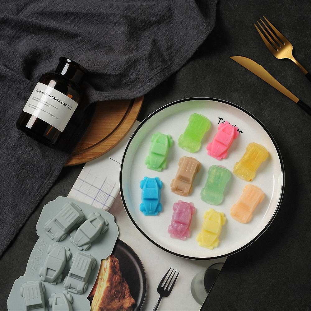 3Pcs Car Silicone Ice Cube Trays Auto Chocolate Molds Jello Random