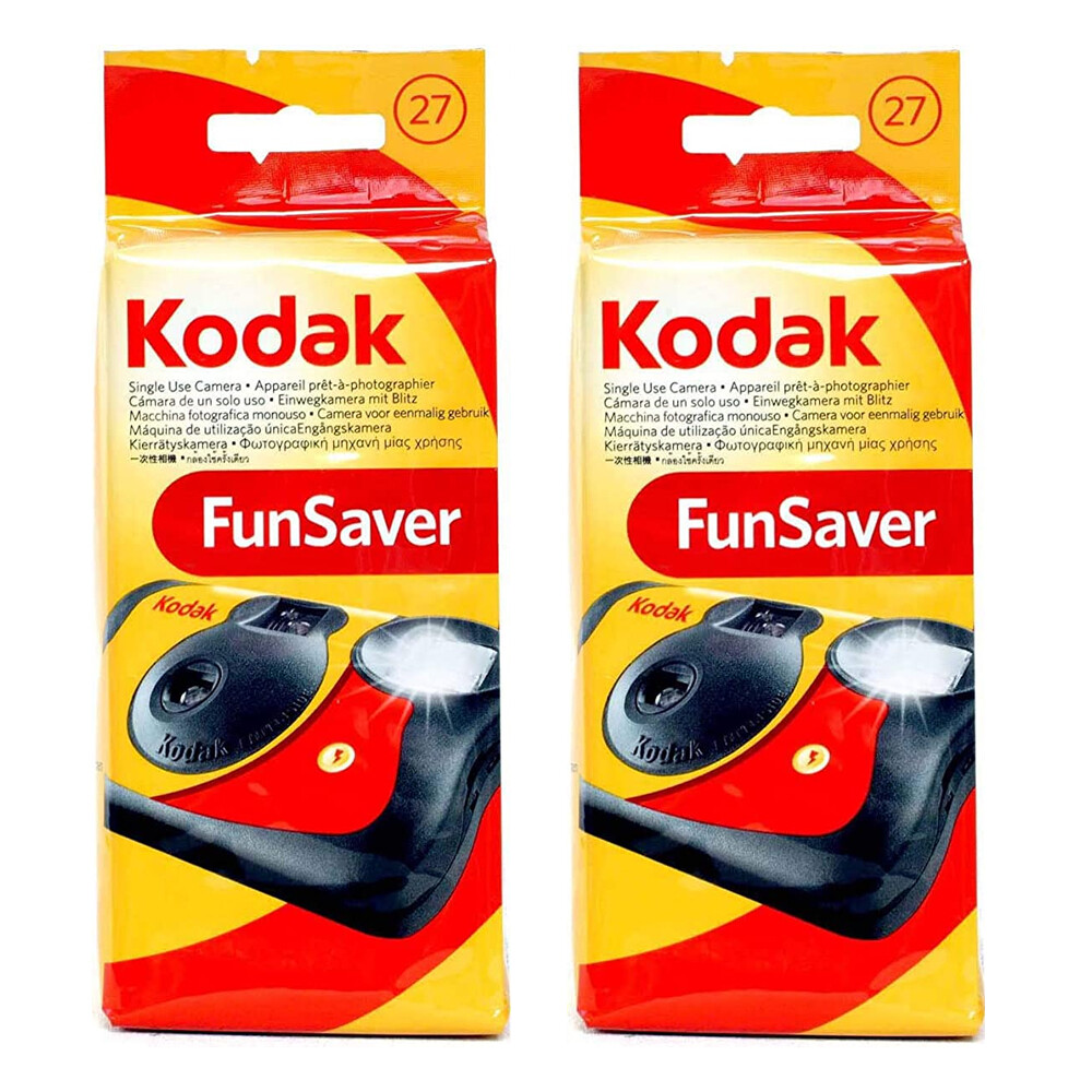 Kodak 35mm One-Time-Use ISO-800 Disposable Camera w/ Flash (27 Exp, 2 Pack)