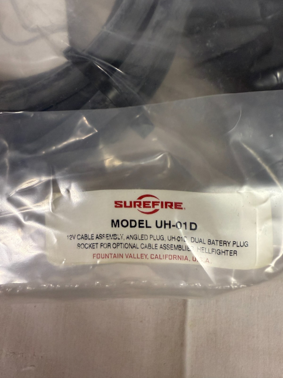 NEW SureFire HellFighter UH-01D Light Cable Kit with Hand Grip Switch