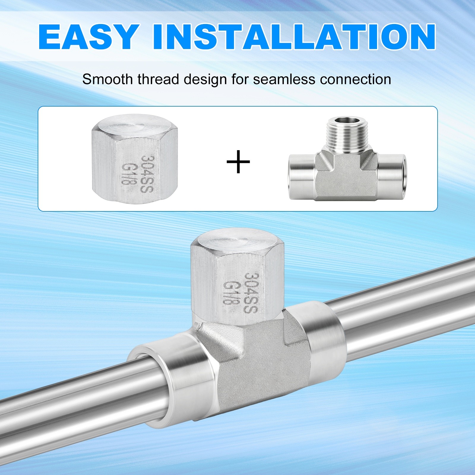 4-Pack Hex End Cap, 1/8 Inch g Female Thread Pipe Fitting