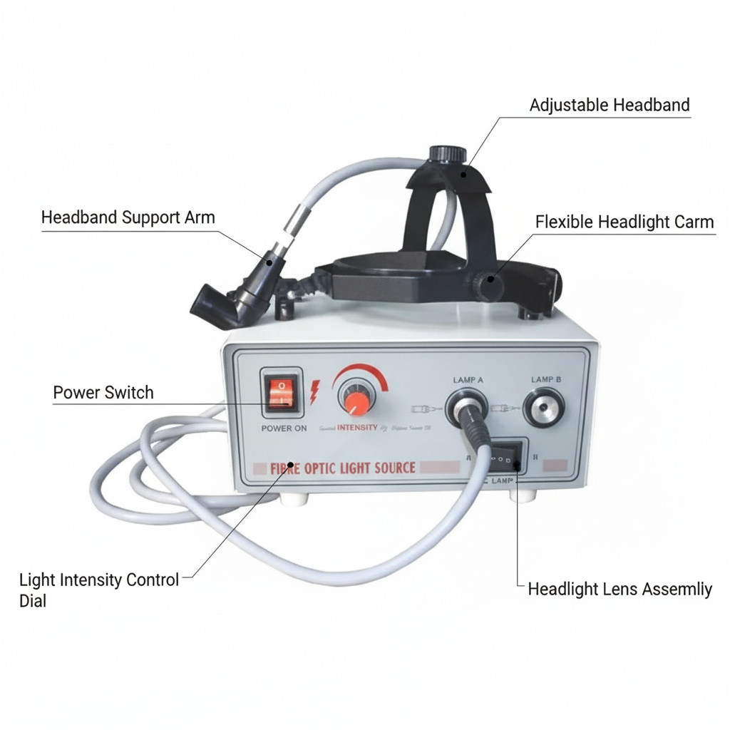 Fiber Optic Head Light With Cold Light Source