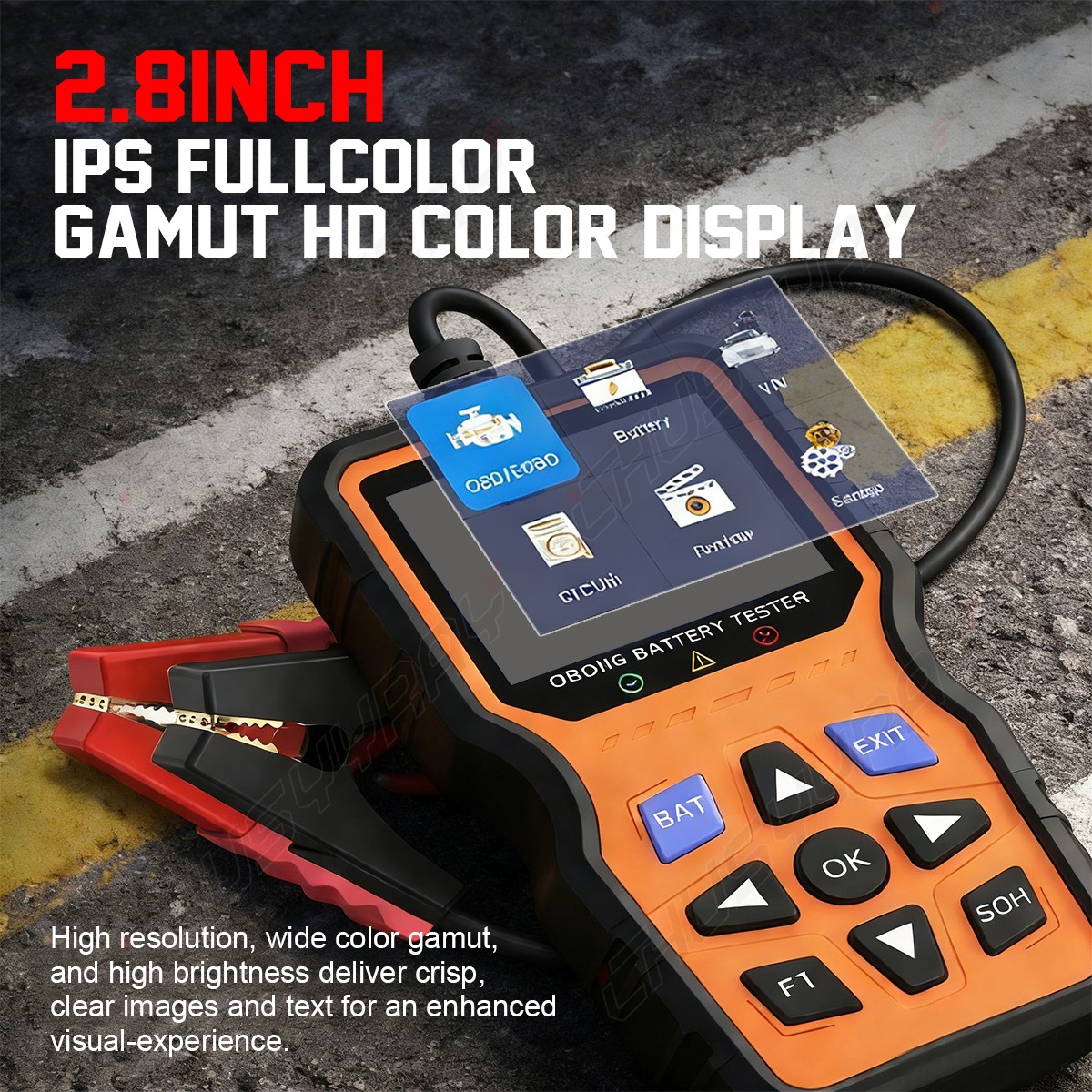 2.8in screen IPS color OBD2 Scanner Code Reader Car Diagnostic Tool Check Engine