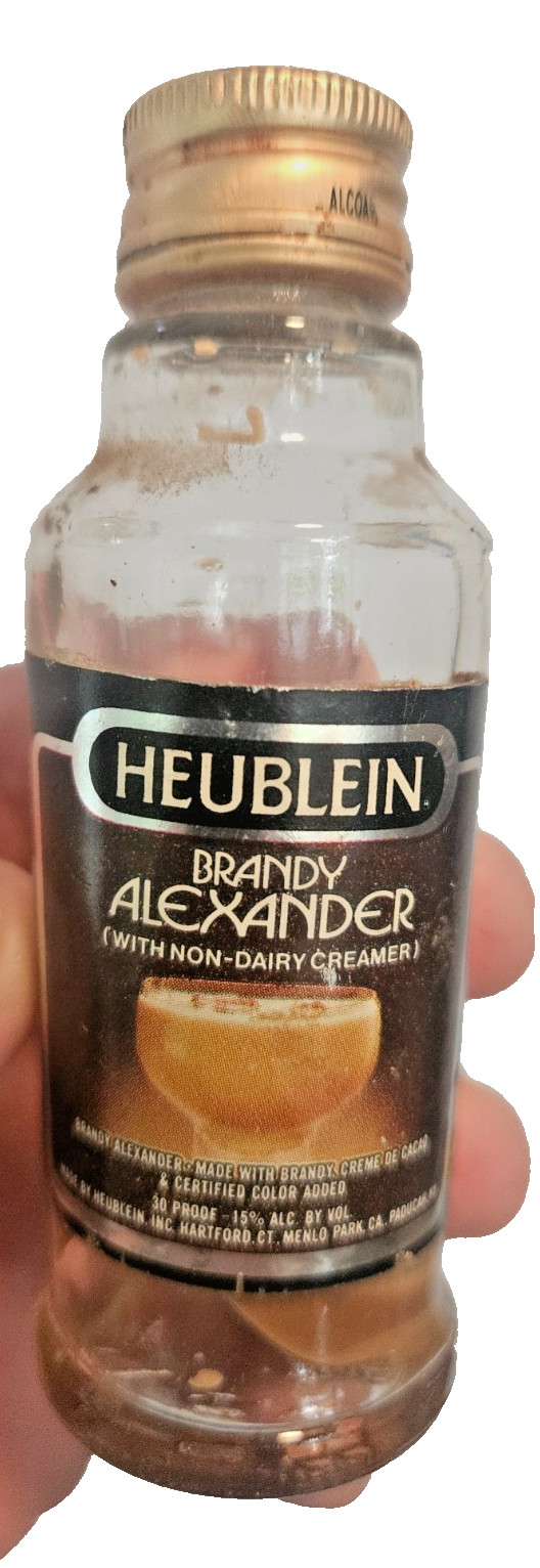 Heublein Brandy Alexander empty glass 1/10th pint bottle
