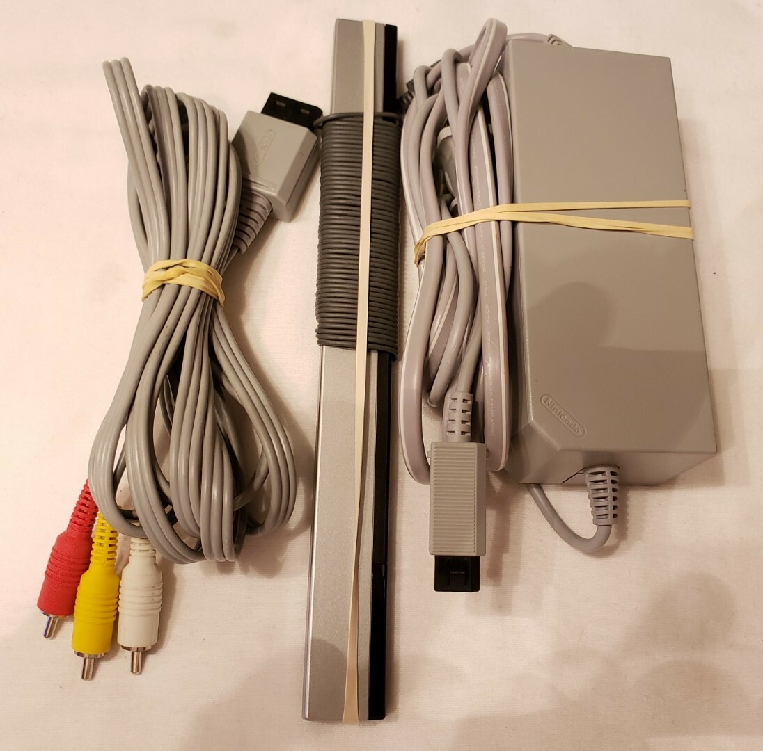 Nintendo Wii OEM Cord Bundle - RVL-002 Power Cord, RVL-009 AV Cable & Sensor Bar