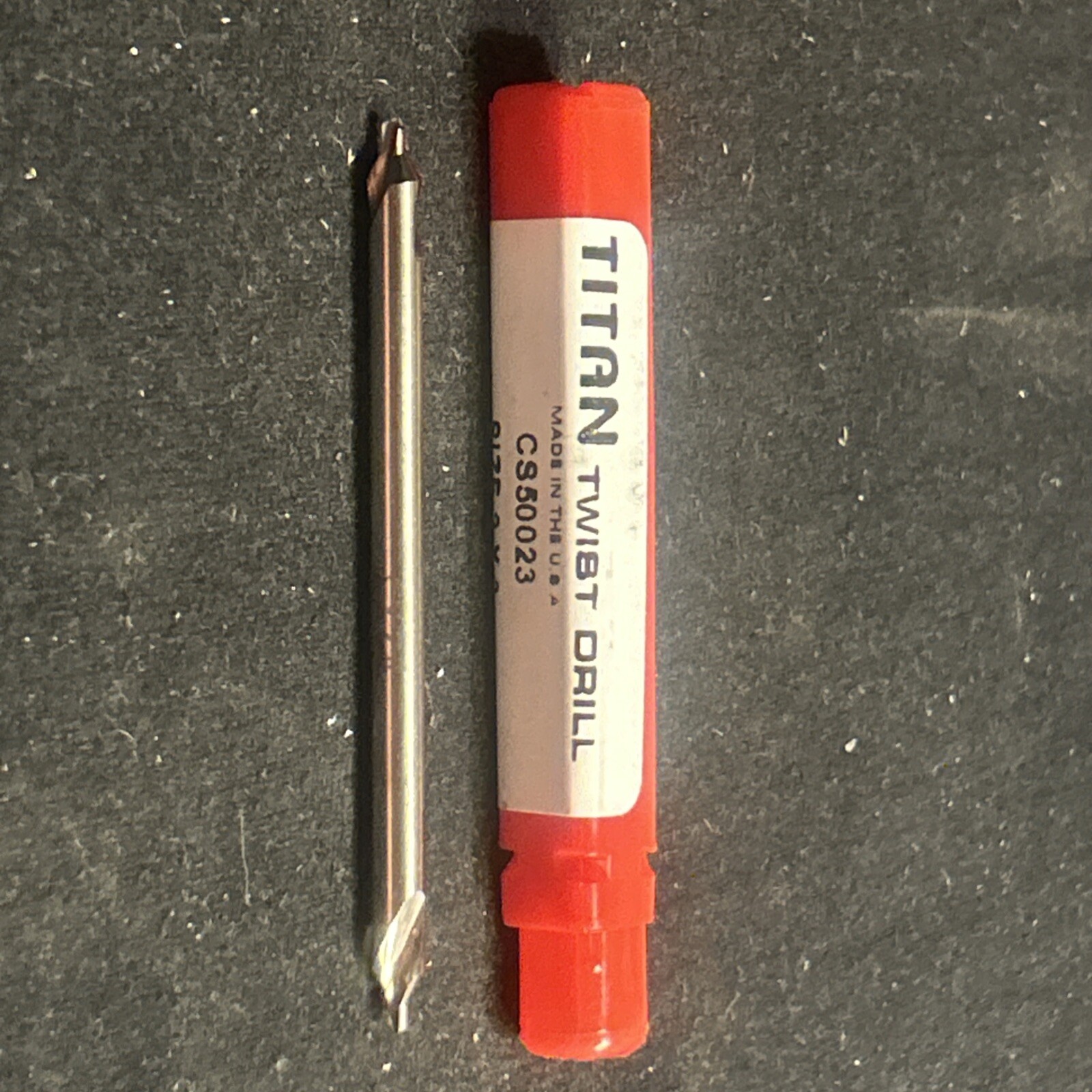 Titan USA  #2 x 3" 60° Center Drill. HSS 3/16 Body Dia. 5/64 Tip Dia. 3” Long.