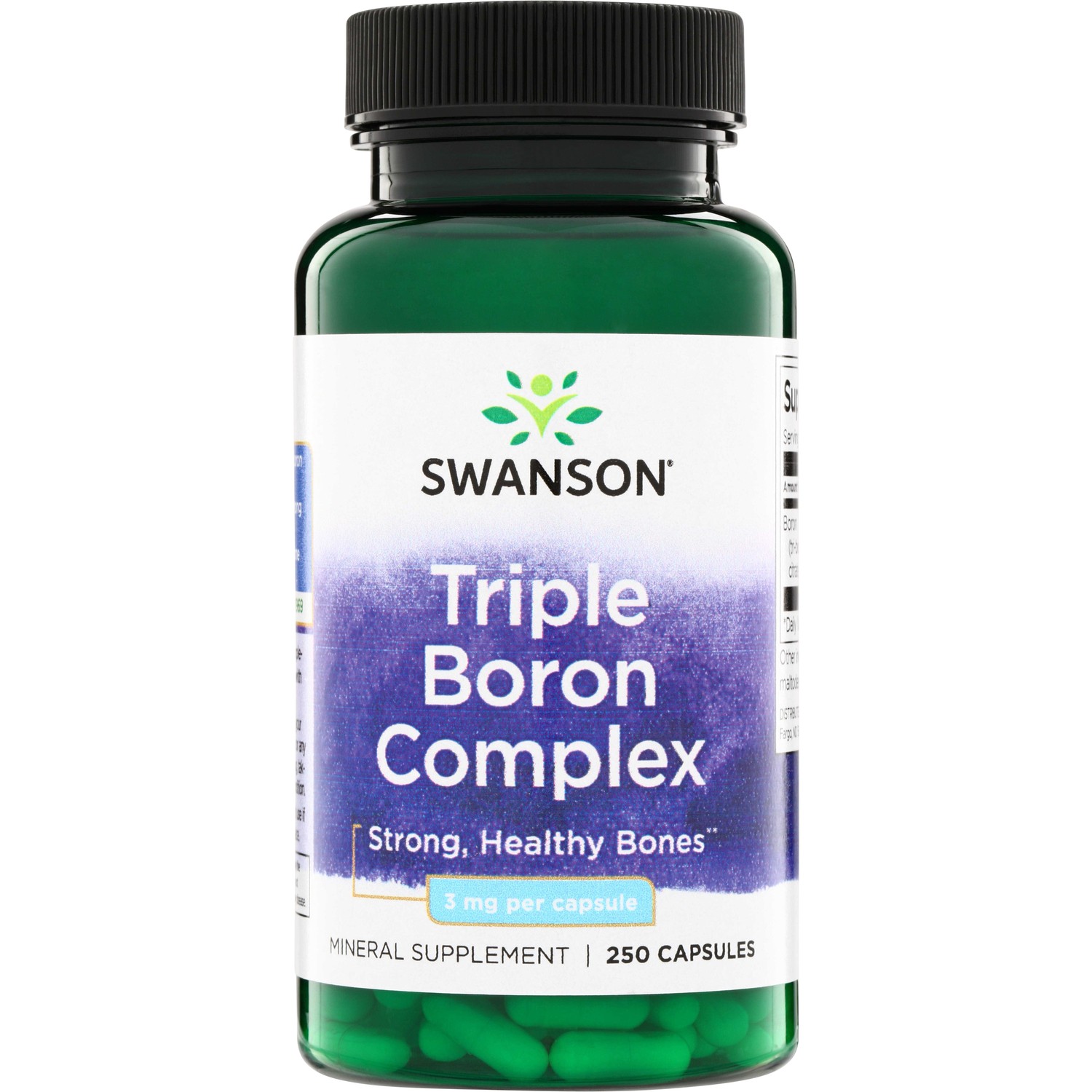 Swanson Triple Boron Complex Capsules, 3 mg, 250 Count