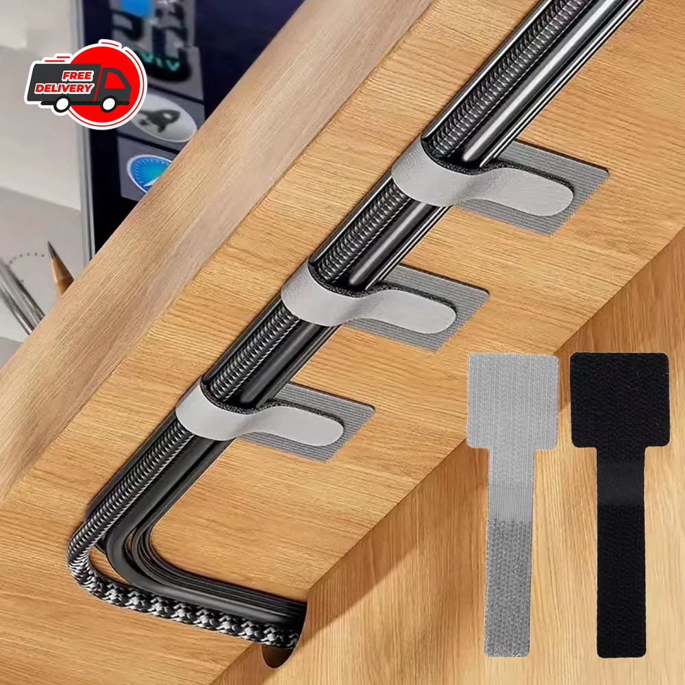 Cable Clips Cord Management Wire Tie Holder Organizer Clamps Self-Adhesive