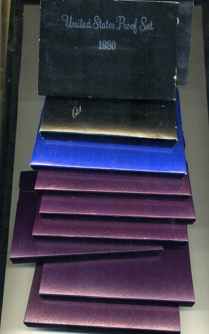 1980 - 1989 S UNITED STATES PROOF SET 1 OF EACH YEAR LOT OF 10