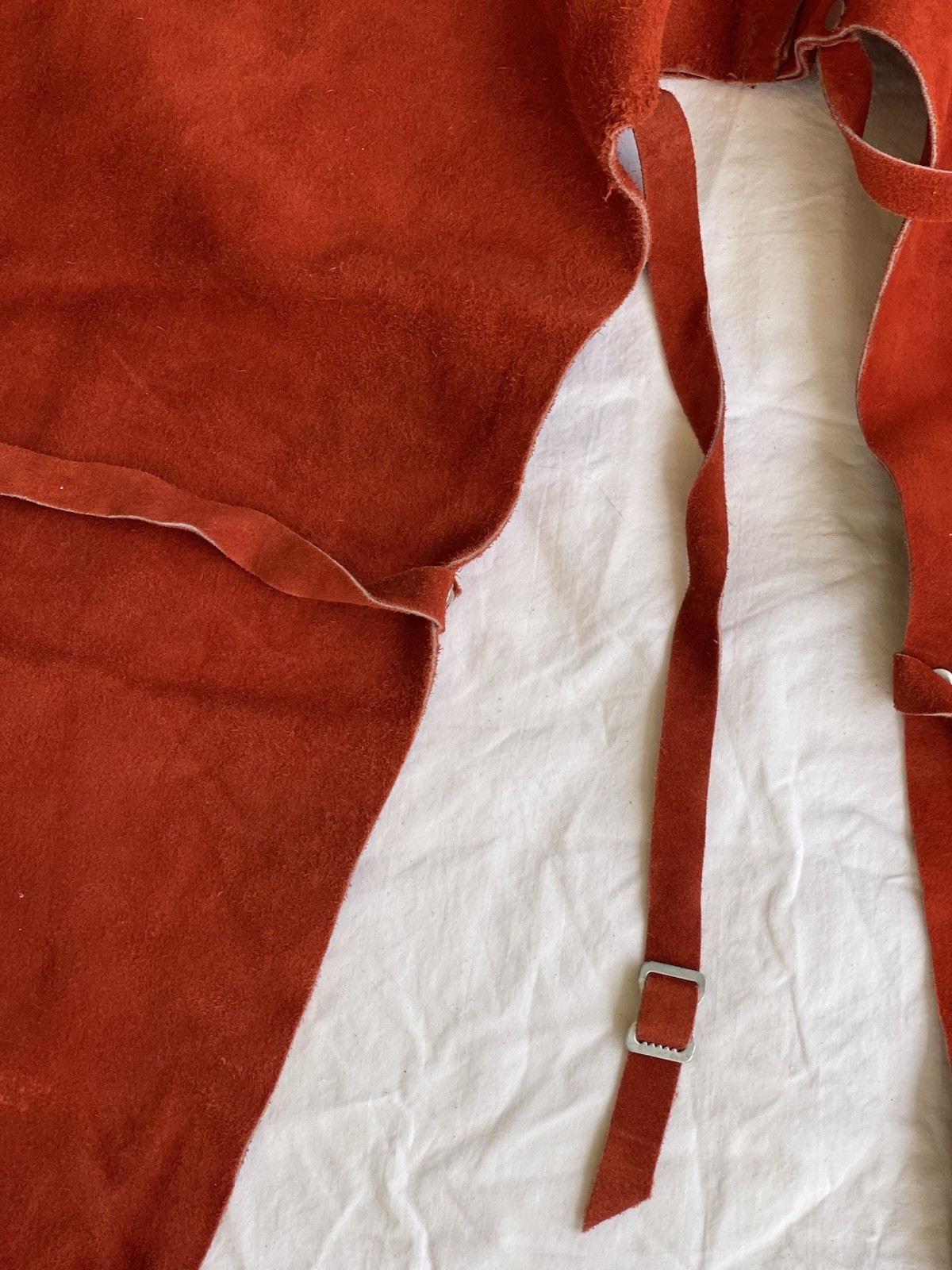 Rust Suede Leather Welding Work Chaps Very Good Condition